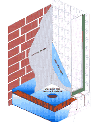 Shower tray installation against brick walls with cement render applied